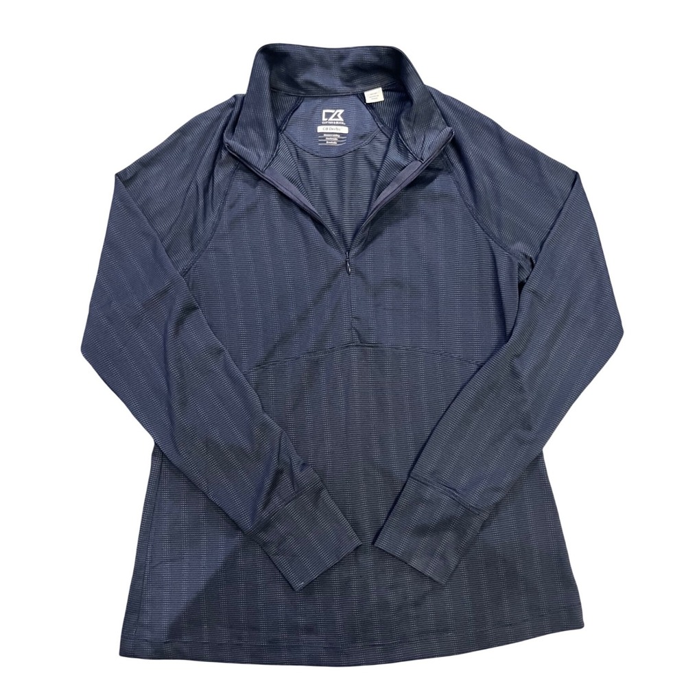 Cutter & Buck CB DryTec‎ Women's M Navy Quarter Zip Pullover Shirt Top
